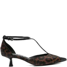 Туфли-лодочки на каблуке из кожи, 40 мм