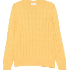 Круглый свитер с косами Круглый свитер с косами