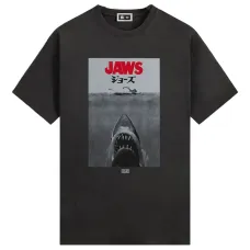 Футболка с японским постером фильма "Челюсти"