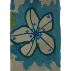 Шарф с цветочным узором и бахромой Шарф с цветочным узором и бахромой