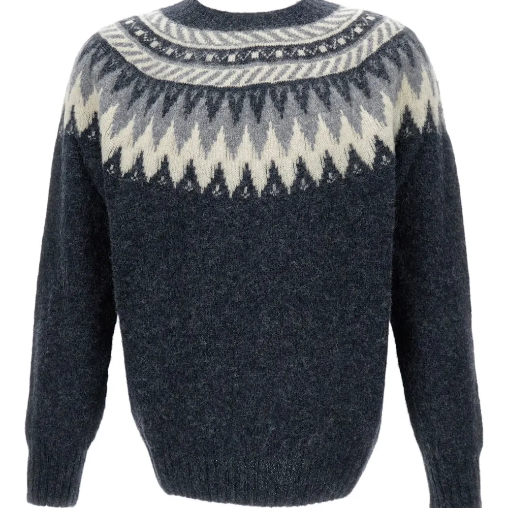 Джемпер с круглым вырезом и орнаментом в стиле фэйр-айл