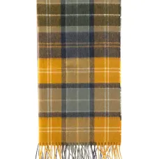 Тартановый шарф с бахромой