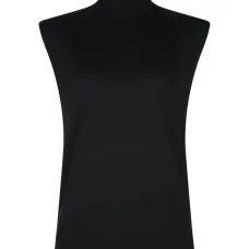 Безрукавный топ с воротником-гольф