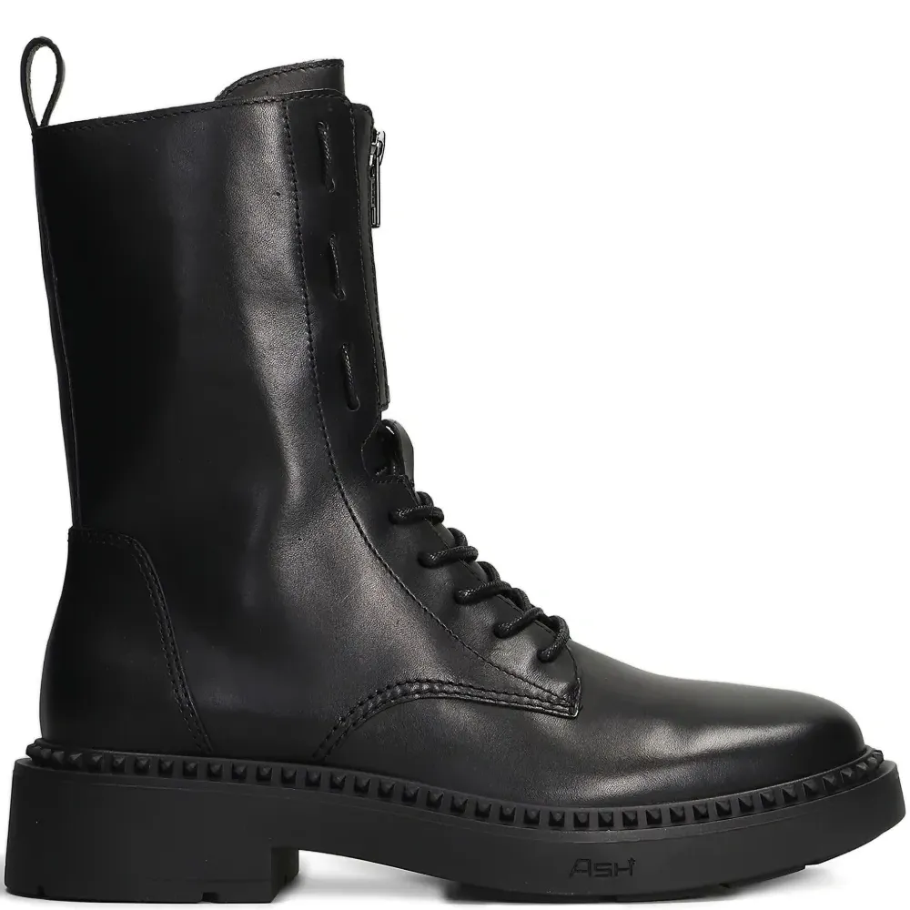 Ботинки на шнуровке с молнией