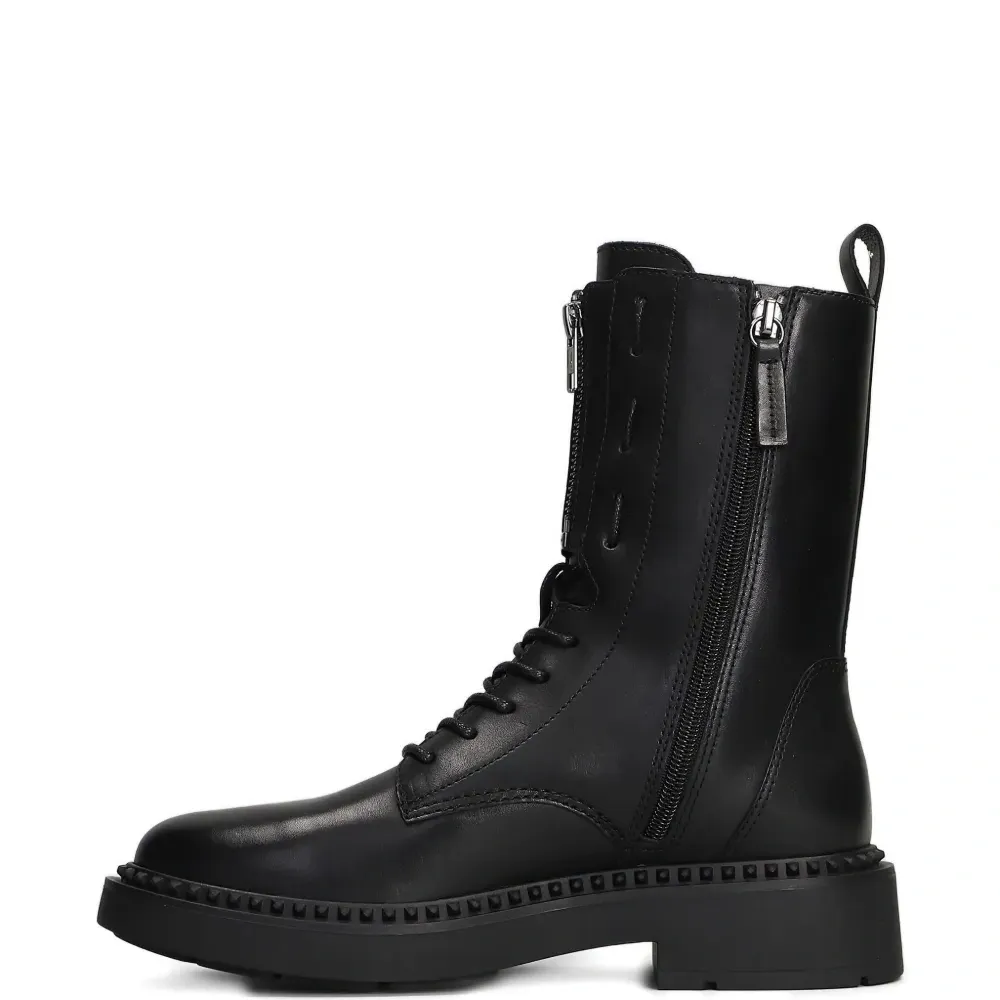 Ботинки на шнуровке с молнией