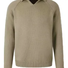 Шерстяной свитер-поло