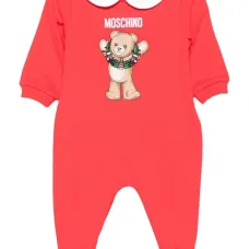 Пижама с воротником и принтом "медвежонок"