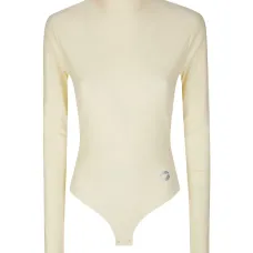 Боди с длинными рукавами и высоким воротником