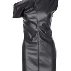 Асимметричное платье под кожу