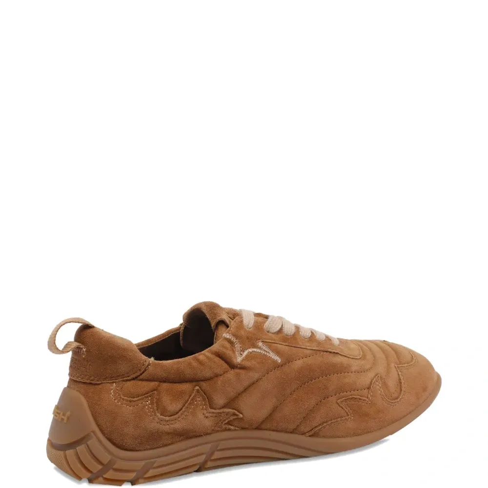 Замшевые кроссовки на шнуровке