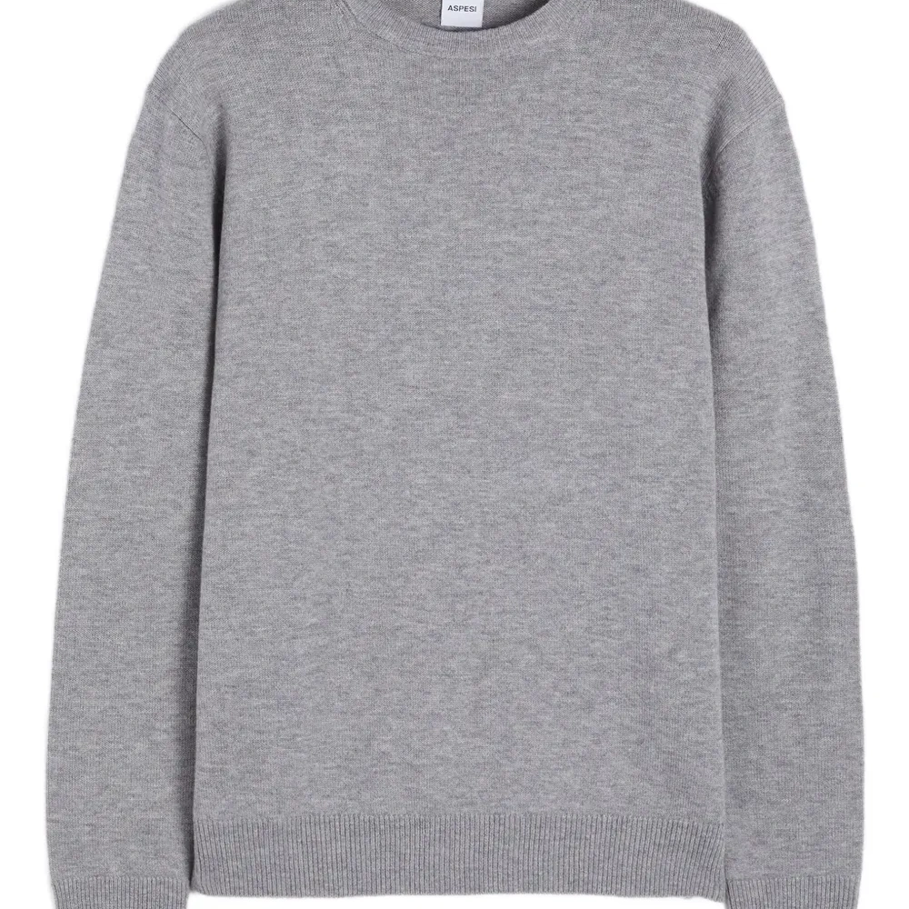 Свитшот с круглым вырезом из чистой шерсти