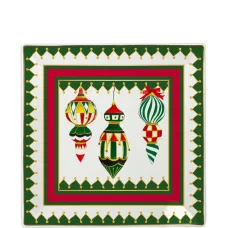 Квадратная тарелка с рождественским орнаментом Квадратная тарелка с рождественским орнаментом