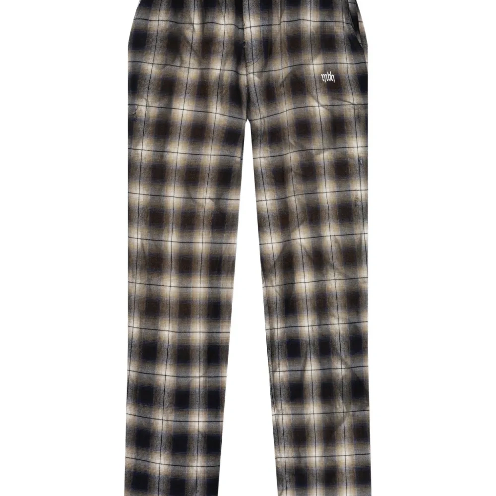 Клетчатые брюки прямого кроя