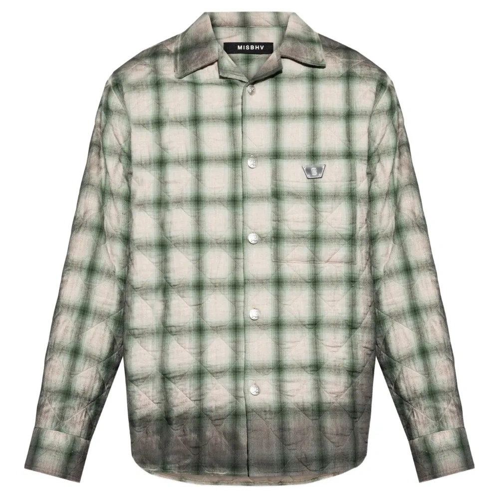 Стёганная рубашка в клетку