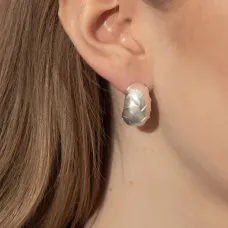 Текстурированные серьги-кольца Текстурированные серьги-кольца