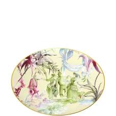 Тарелка овальной формы Firenze с пасторальной сценой (36 см x 26 см)