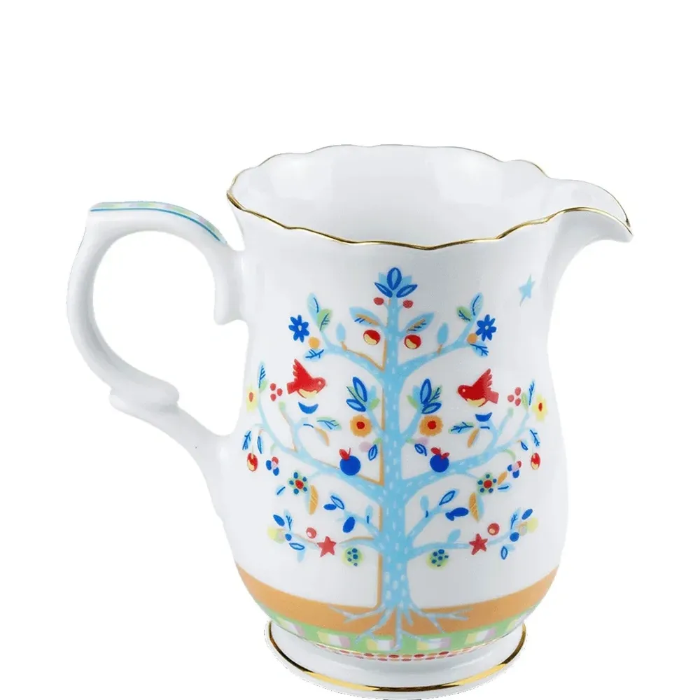 Кувшин из фарфора с принтом "деревья" (19 см)