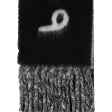 Шарф с интарсией логотипа