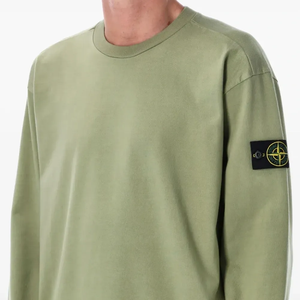 Хлопковый свитшот с круглым вырезом