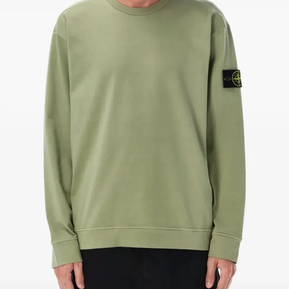 Хлопковый свитшот с круглым вырезом