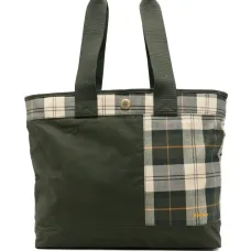 Сумка-тоут с клетчатой панелью