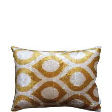 Шелковая подушка с геометрическим узором (40 см x 50 см)