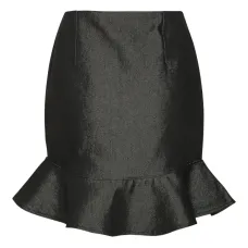 Джинсовая юбка мини с оборками