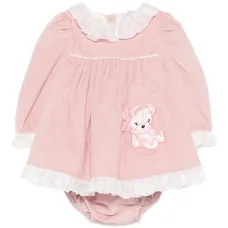 Вельветовое платье с оборками