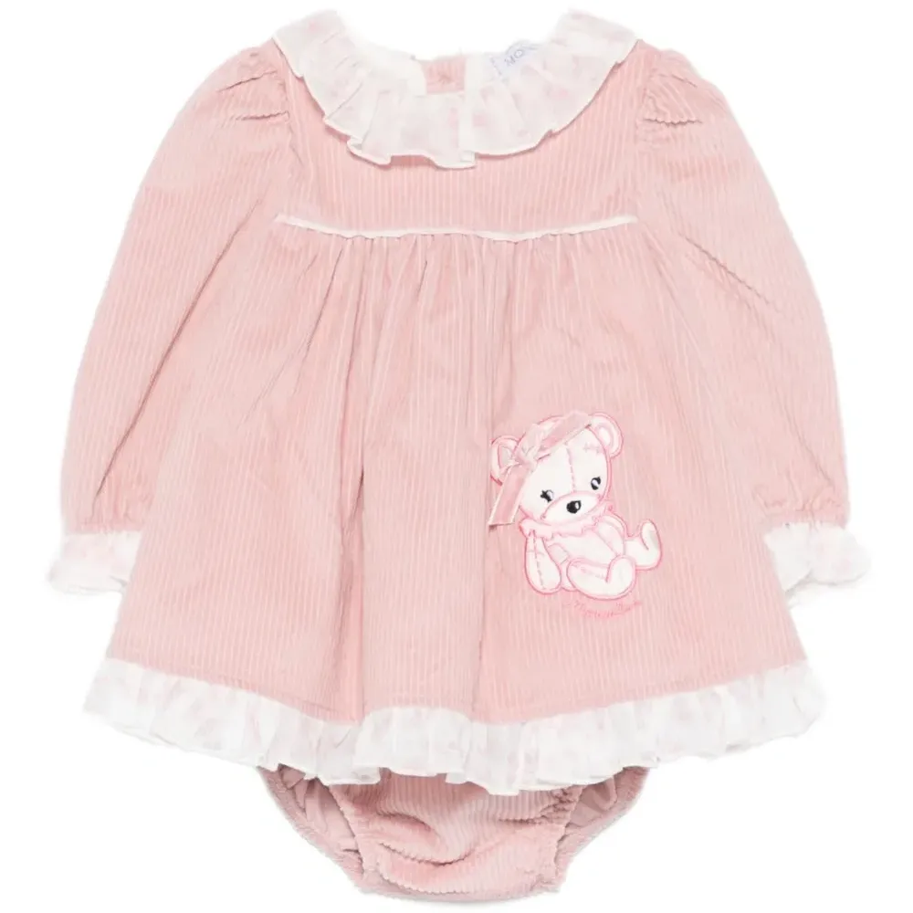 Вельветовое платье с оборками