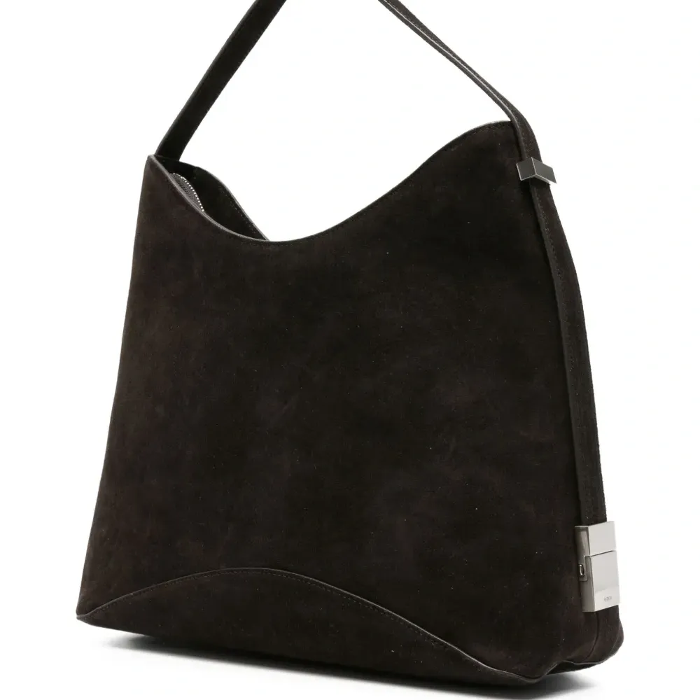 Сумка-тоут из замши с пряжкой