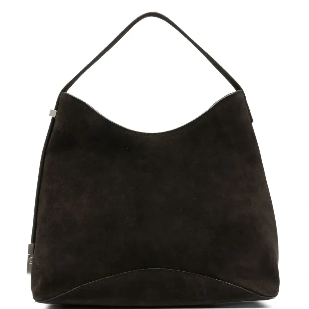 Сумка-тоут из замши с пряжкой