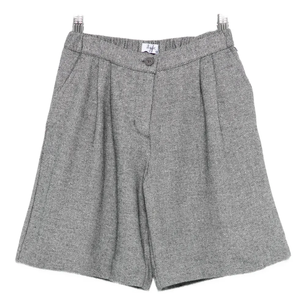 Плиссированные шорты из шерстяной смеси