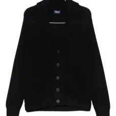 Кардиган с шалевым воротником и накладными карманами Кардиган с шалевым воротником и накладными карманами