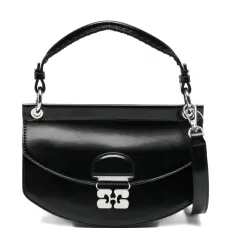 Сумка через плечо из изогнутой кожи