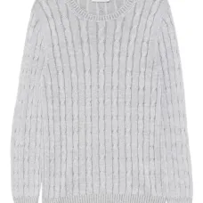 Круглый свитер с косами Круглый свитер с косами