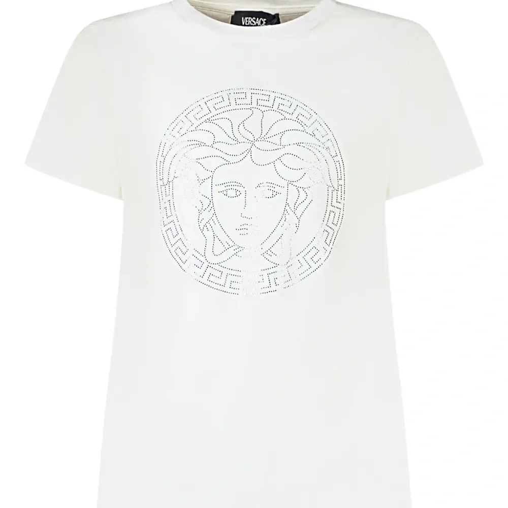 Футболка с кристаллами и медузой