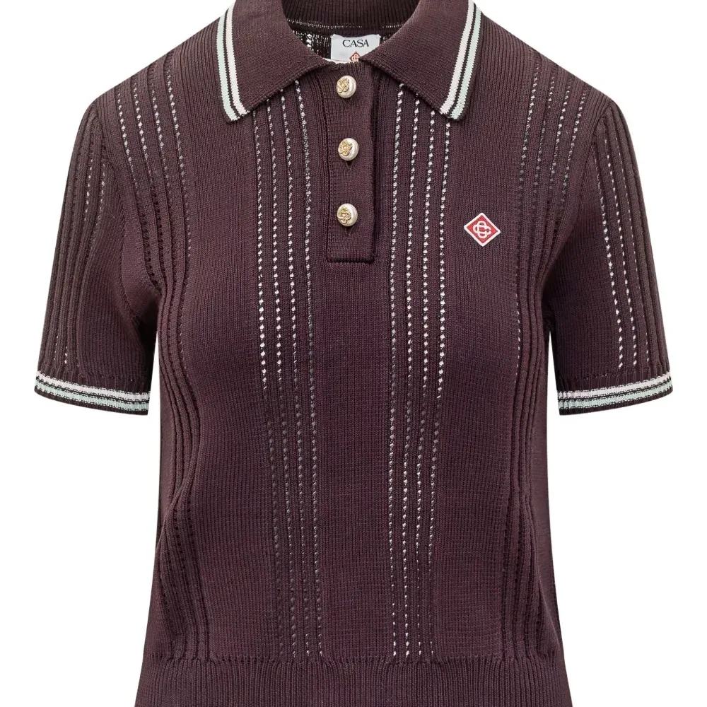 Поло в полоску с короткими рукавами