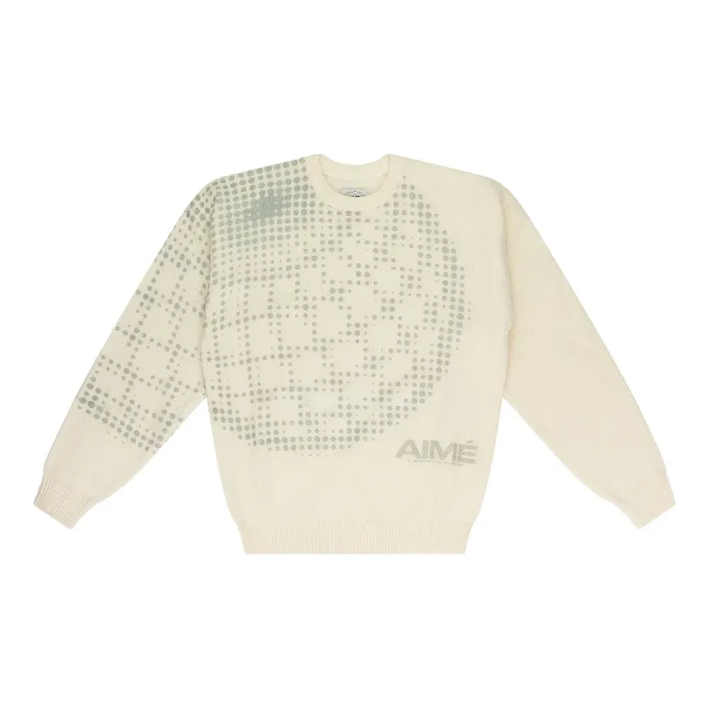 Свитер с круглым вырезом и геометрическим принтом