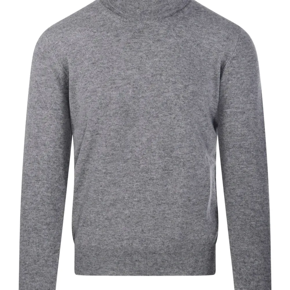 Шерстяной свитер с воротником-стойкой