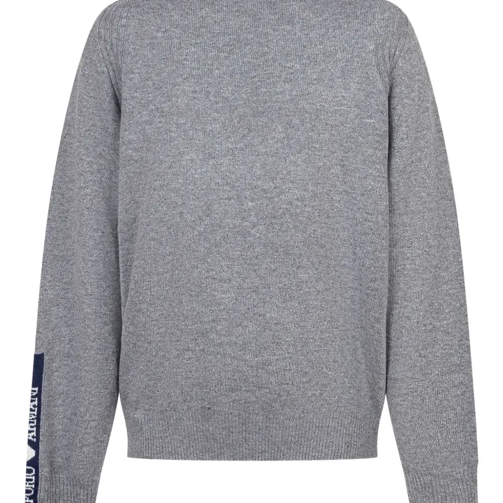 Свитер с интарсией-логотипом