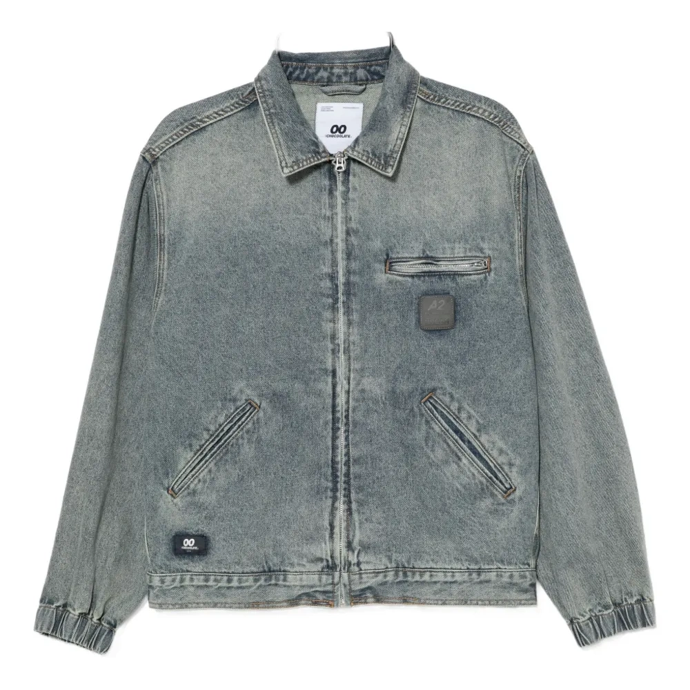 Джинсовая куртка с логотипом