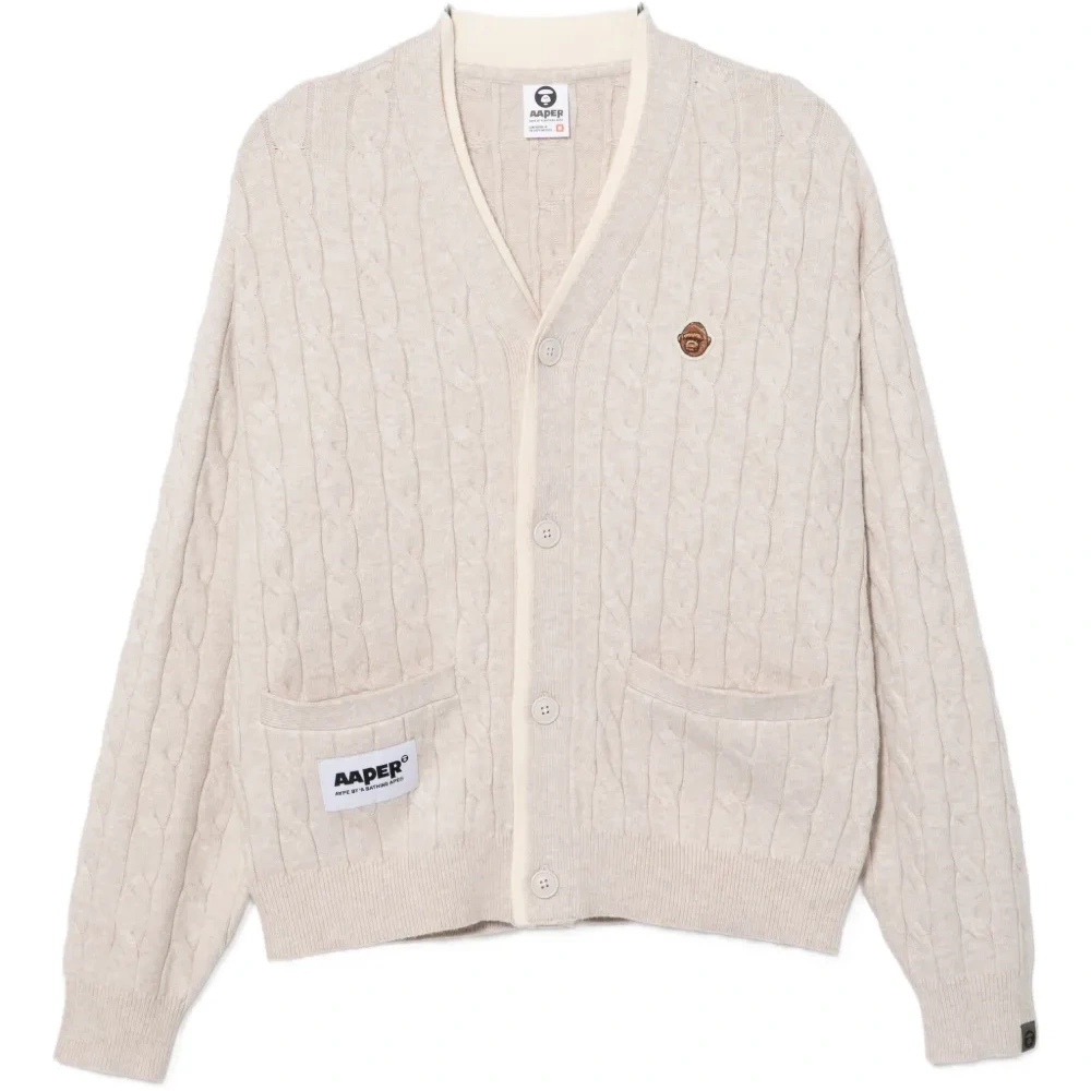 Кардиган с вышитым логотипом