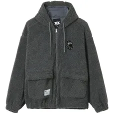 Флисовая куртка с капюшоном