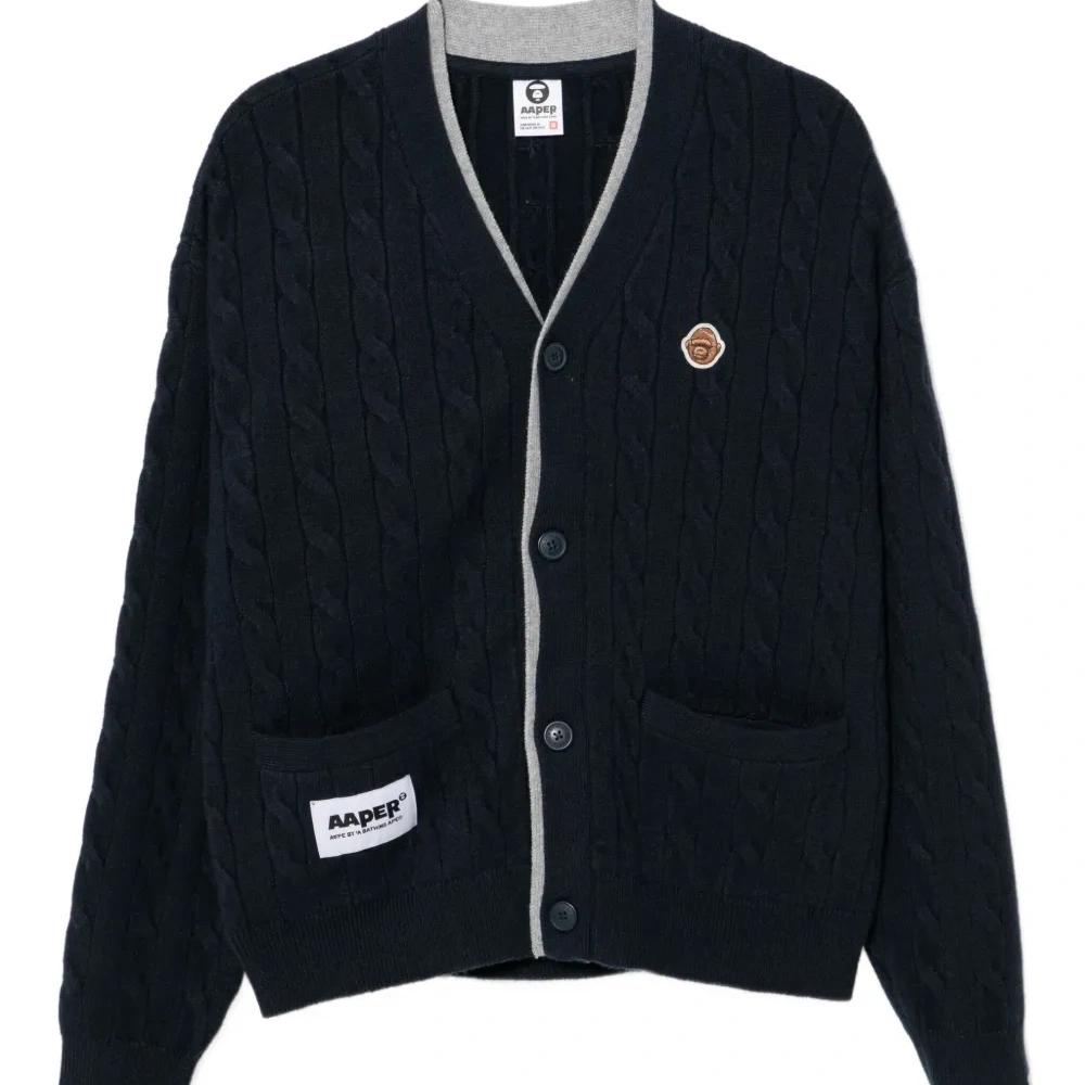 Кардиган с вышитым логотипом