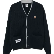 Кардиган с вышитым логотипом