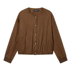 Куртка с пуговицами и эластичным подолом