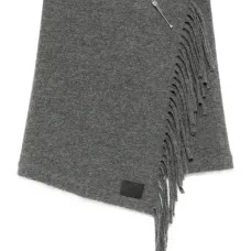 Шерстяная юбка мини с бахромой