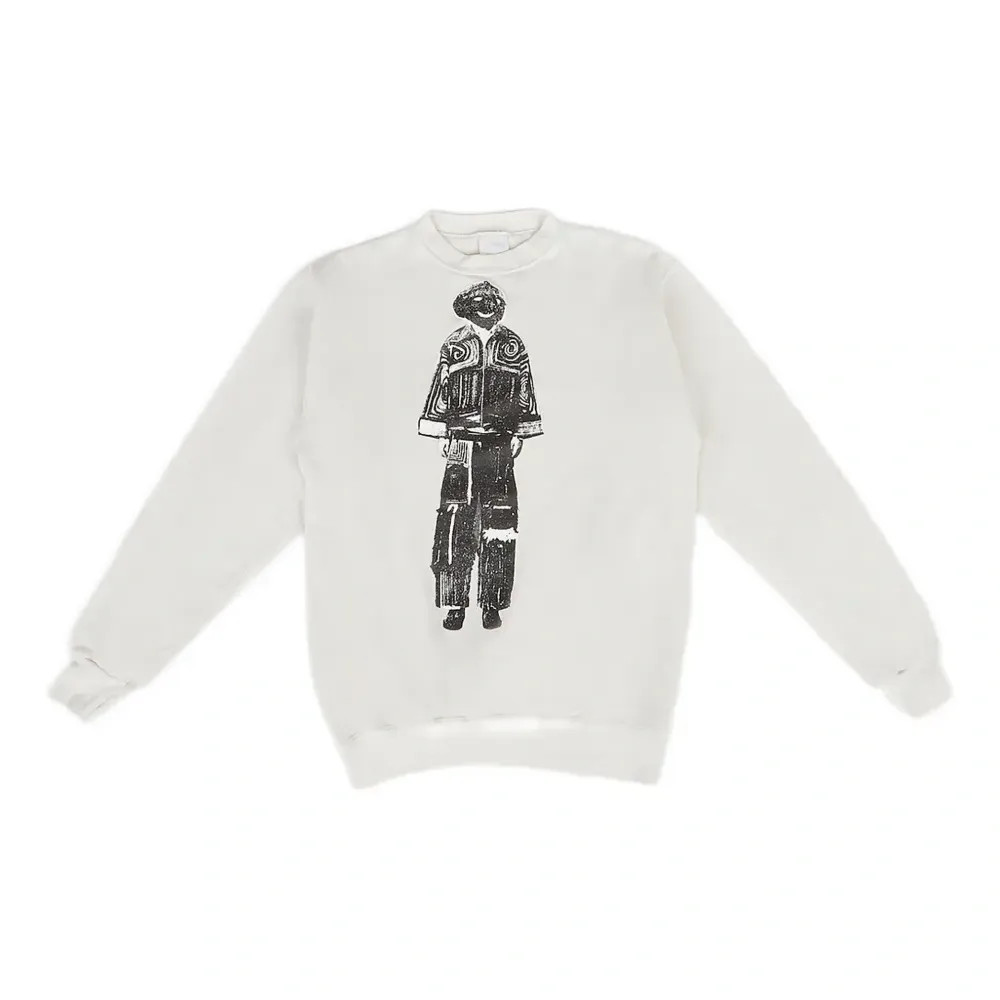 Свитшот с графическим принтом и круглым вырезом