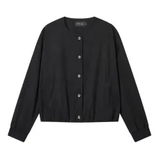 Куртка с декоративными пуговицами и кулиской