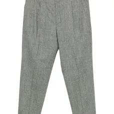 Клетчатые брюки с манжетами